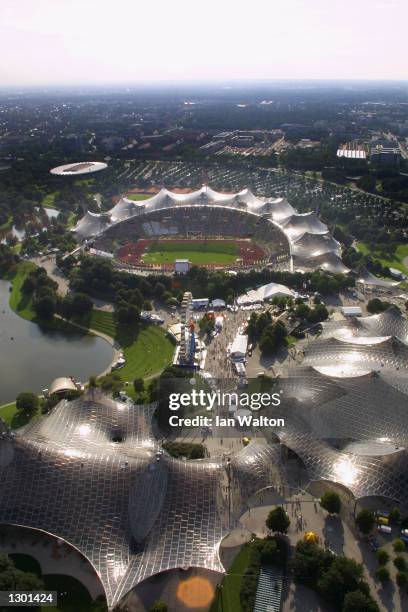 General View of the Olympic Stadium during the 18th European Championships in Athletics at the Olympic Stadium in Munich, Germany on August 9, 2002.