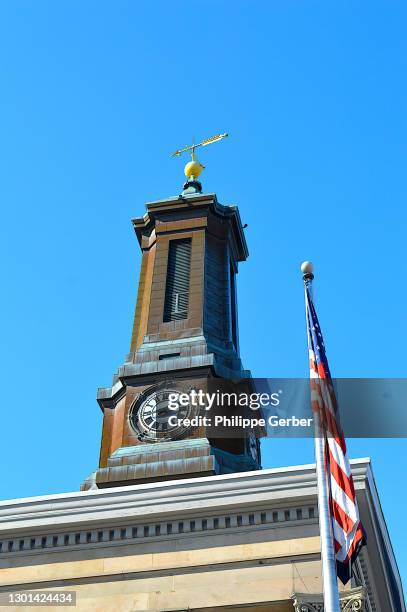 historic chester county courthouse - pennsylvania flag stock pictures, royalty-free photos & images