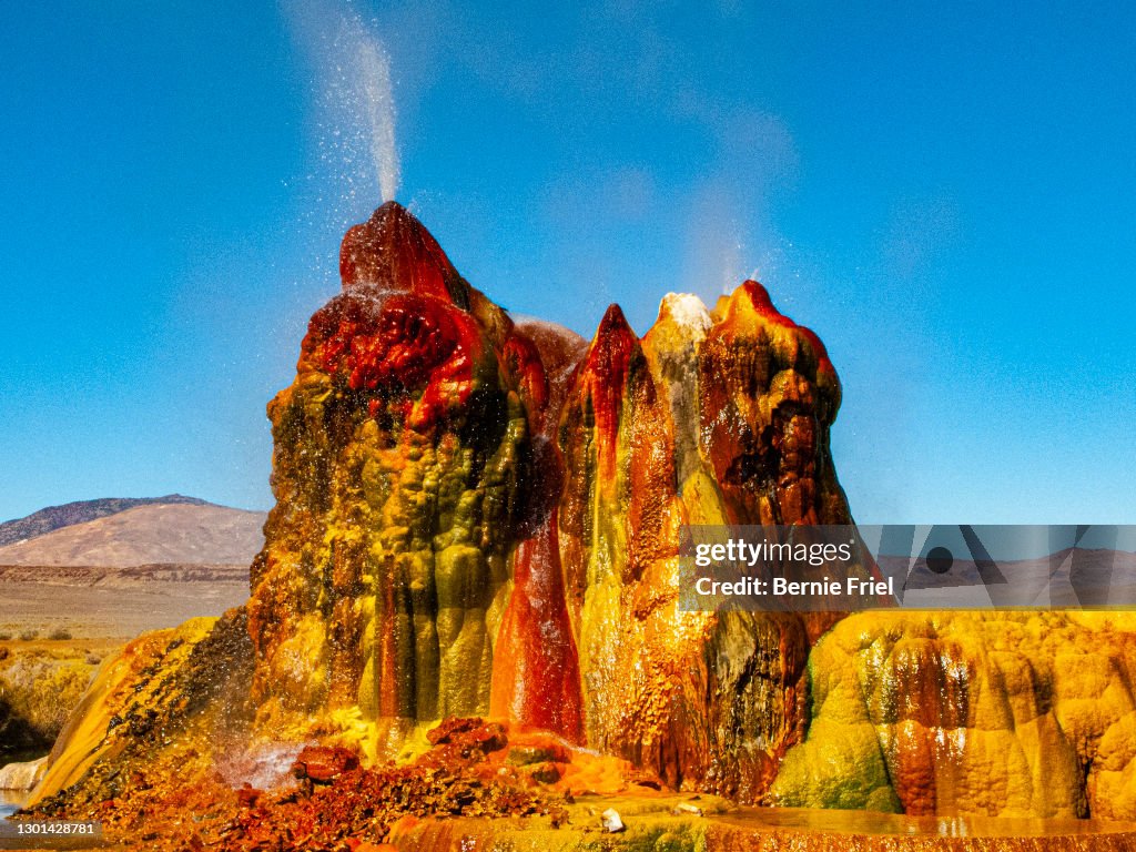 Nevada, Black Rock Desert, Fly Geyser a Rainbow of Colors