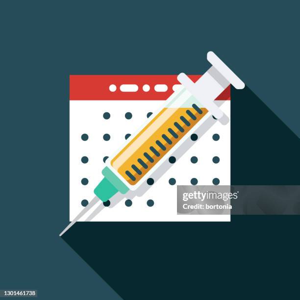vaccination calendar icon - vaccination clinic stock illustrations