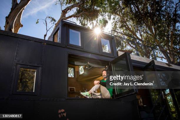 Actor David Duchovny is photographed for Los Angeles Times on January 21, 2021 in Malibu, California. PUBLISHED IMAGE. CREDIT MUST READ: Jay L....