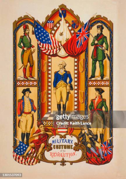 ilustraciones, imágenes clip art, dibujos animados e iconos de stock de uniformes militares de la revolución americana - american revolution soldier