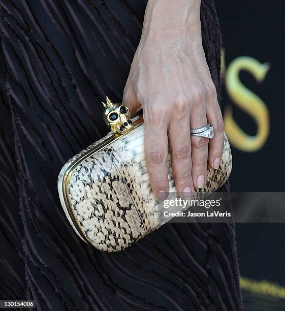 Actress Salma Hayek attends the premiere of "Puss In Boots" at Regency Village Theatre on October 23, 2011 in Westwood, California.