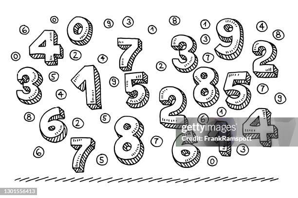 Number 1 2 3 4 Clip Art High Res Illustrations - Getty Images