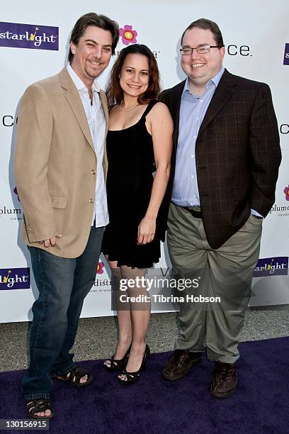 Jeremy Miller, Joanie Miller and guest attend the 2011 Starlight Children's Foundation's Design and Wine Fundraiser at Kathy Hilton's residence on...