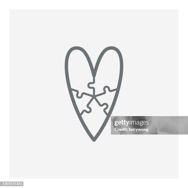 love puzzle icon - rubix cube stock illustrations