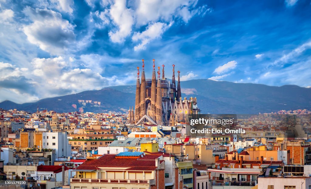 スペインの都市神聖なバルセロナの家族