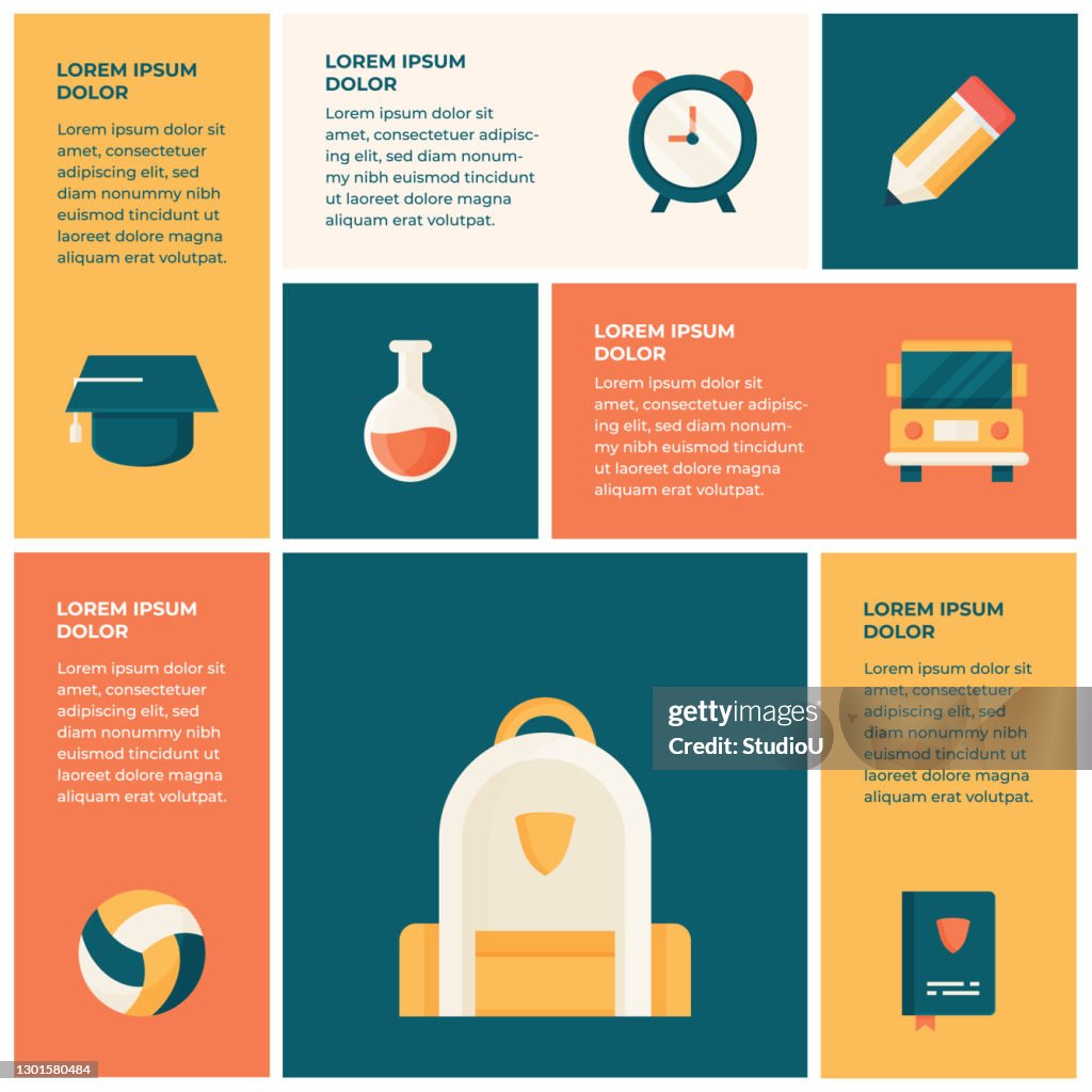 Grid Layout Inforgrhapic Post Infographic Flat Design
