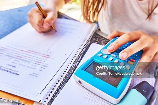 math homework - mathematisches symbol stock-fotos und bilder
