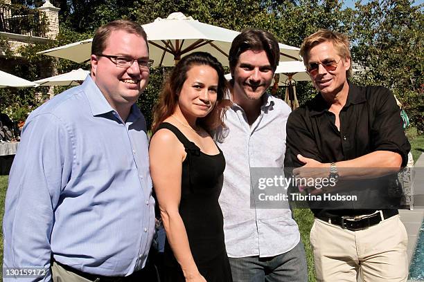 Guest, Joanie Miller, Jeremy Miller and Kato Kaelin attend the 2011 Starlight Children's Foundation's Design and Wine Fundraiser at Kathy Hilton's...