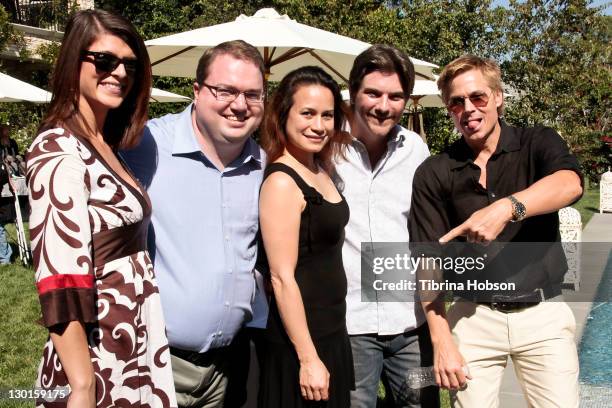 Guests, Joanie Miller, Jeremy Miller and Kato Kaelin attend the 2011 Starlight Children's Foundation's Design and Wine Fundraiser at Kathy Hilton's...