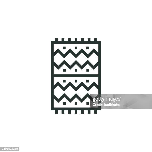 carpet line icon - carpet texture stock illustrations