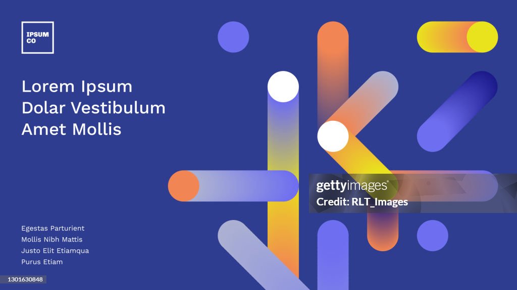 Diseño de diseño de diapositivas de título de presentación con gráficos de conexión geométrica abstracta