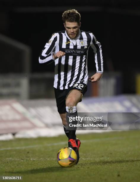 Marcus Fraser of St Mirren controls the ball during the Ladbrokes Scottish Premiership match between St. Mirren and Celtic at SMISA Stadium on...