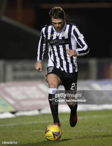 Marcus Fraser of St Mirren controls the ball during the Ladbrokes Scottish Premiership match between St. Mirren and Celtic at SMISA Stadium on...