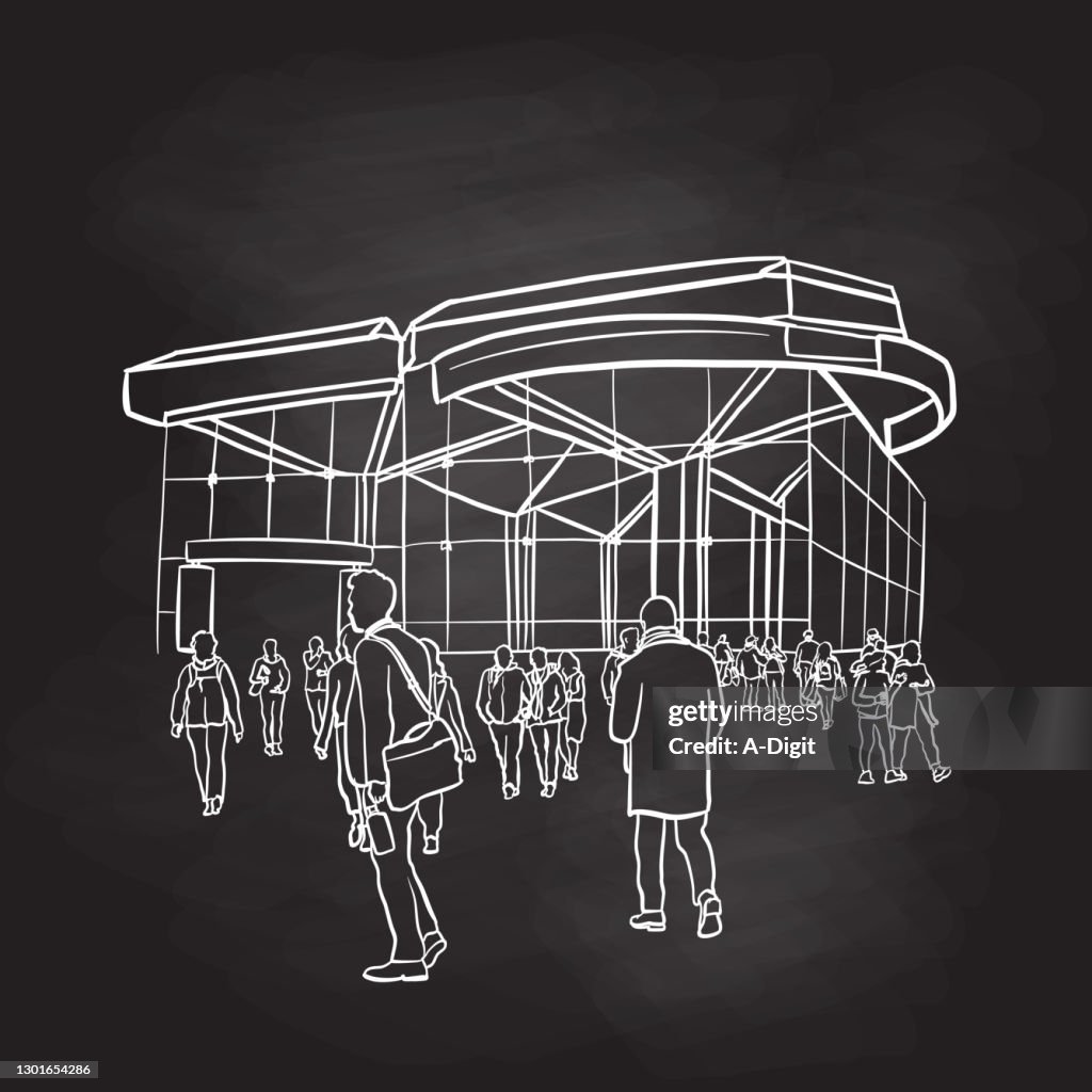 Glass Building Chalkboard