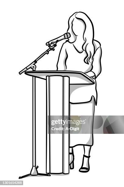 öffentliche rede online-vorträge - lecture hall stock-grafiken, -clipart, -cartoons und -symbole