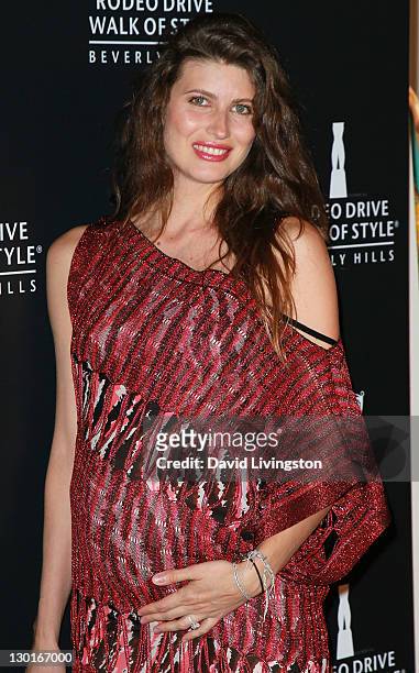 Model Michelle Alves attends the Rodeo Drive Walk of Style Award event honoring Iman and Missoni on October 23, 2011 in Beverly Hills, California.