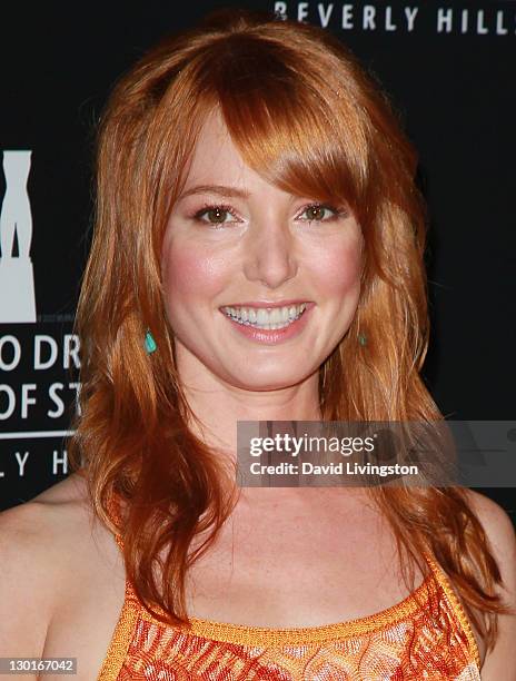 Actress Alicia Witt attends the Rodeo Drive Walk of Style Award event honoring Iman and Missoni on October 23, 2011 in Beverly Hills, California.