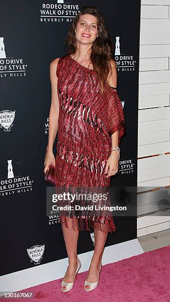 Model Michelle Alves attends the Rodeo Drive Walk of Style Award event honoring Iman and Missoni on October 23, 2011 in Beverly Hills, California.