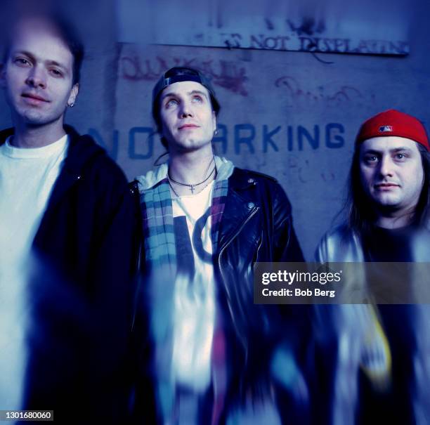 American drummer Mike Malinin, American musician, singer-songwriter, and producer John Rzeznik and American rock bassist and vocalist Robby Takac of...