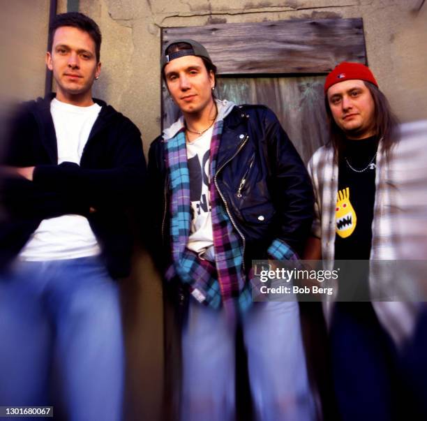 American drummer Mike Malinin, American musician, singer-songwriter, and producer John Rzeznik and American rock bassist and vocalist Robby Takac of...