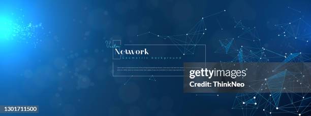 geometric futuristic background. glowing blue triangles and abstract lights. science background. - transparency background stock illustrations