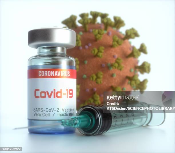 ilustraciones, imágenes clip art, dibujos animados e iconos de stock de covid-19 vaccine, conceptual image - virology
