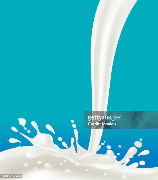 pouring milk splash background - milk wave stock illustrations