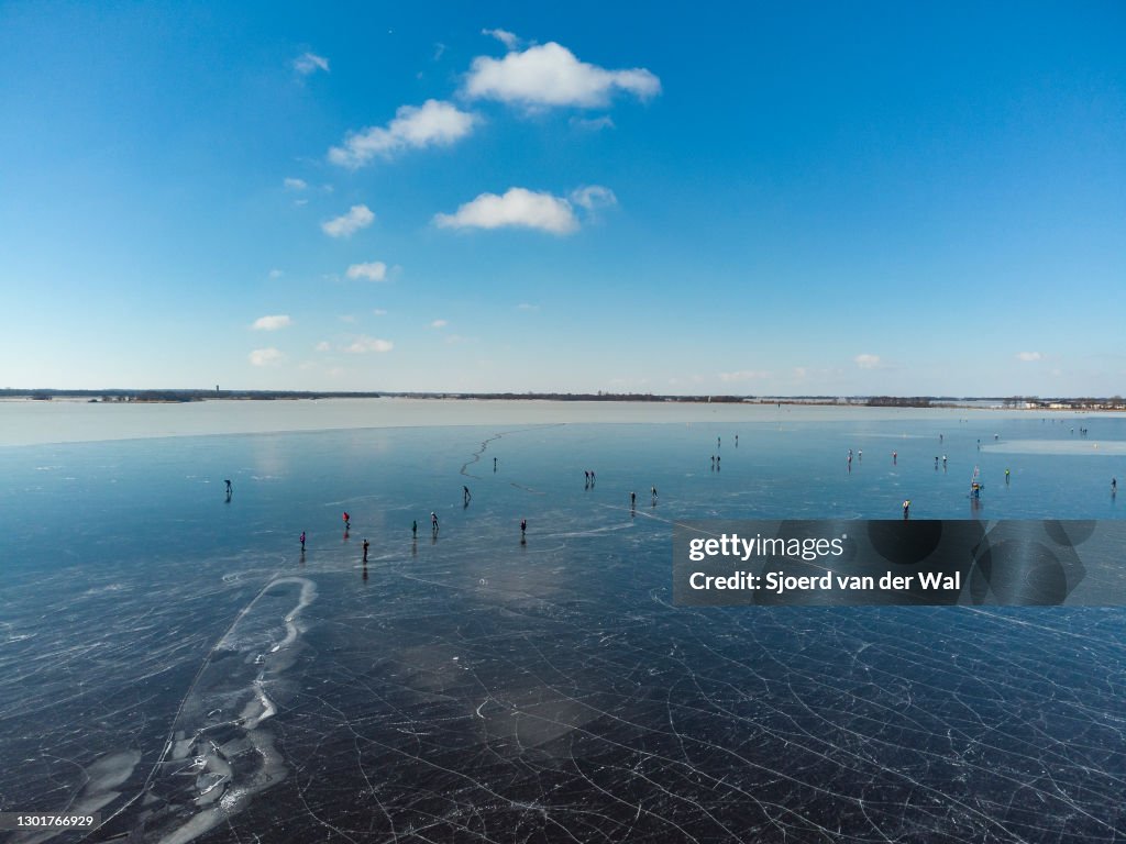 People Ice Skating in The Netherlands