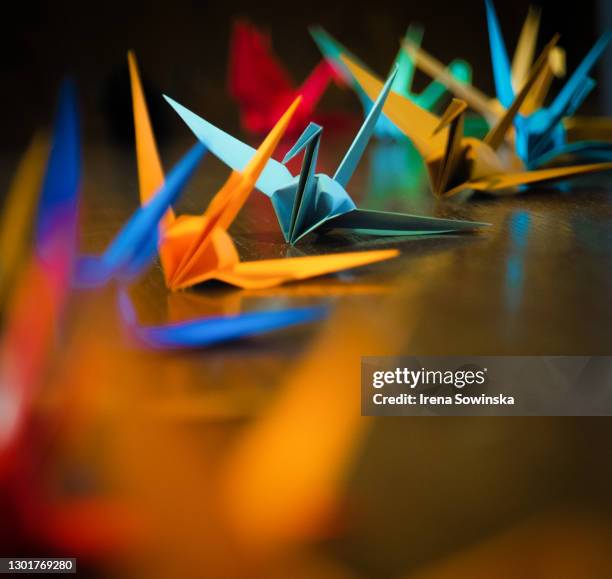 origami art - origami photos et images de collection