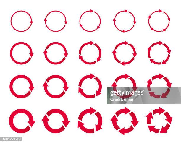 arrows - 4 step cycle stock illustrations