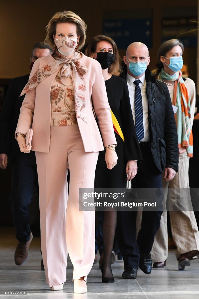 King Philippe Of Belgium And Queen Mathilde Visit The Jan Yperman Hospital In Ypres