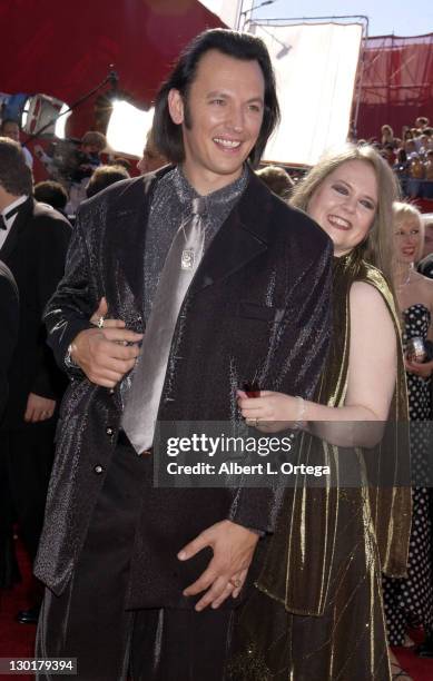 Steve Valentine and wife Shari during The 54th Annual Primetime Emmy Awards - Arrivals at The Shrine Auditorium in Los Angeles, California, United...