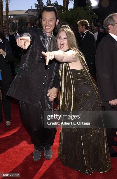 Steve Valentine and wife Shari during The 54th Annual Primetime Emmy Awards - Arrivals at The Shrine Auditorium in Los Angeles, California, United...