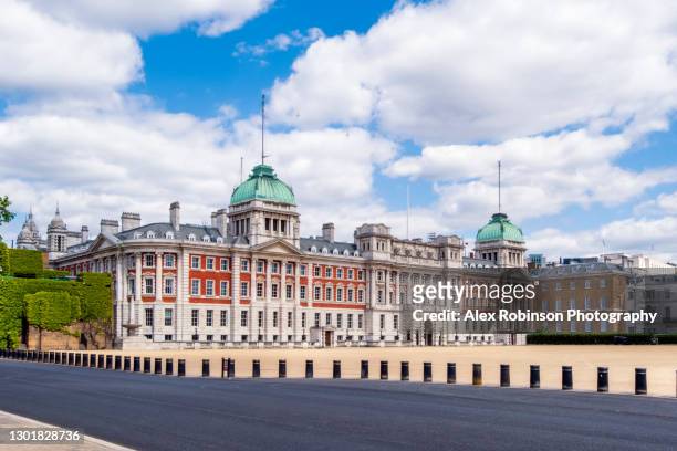 the facade of the 18th century admiralty house on horseguards parade, westminster, central london, no people - central london stock pictures, royalty-free photos & images