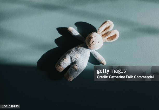 small toy bunny - urso de pelúcia imagens e fotografias de stock