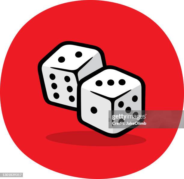 says doodle 1 - red dice stock illustrations