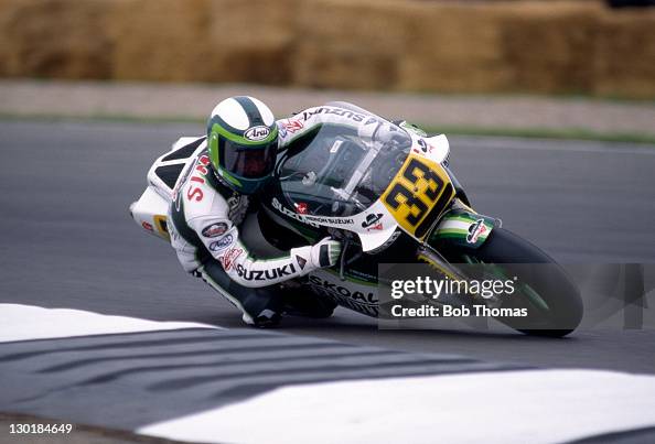 Paul Lewis Racer Paul Lewis of Australia riding a Suzuki during the British Motorcycle ...
