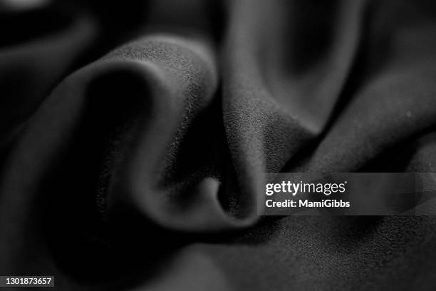 black chiffon fabric - chiffon stock pictures, royalty-free photos & images