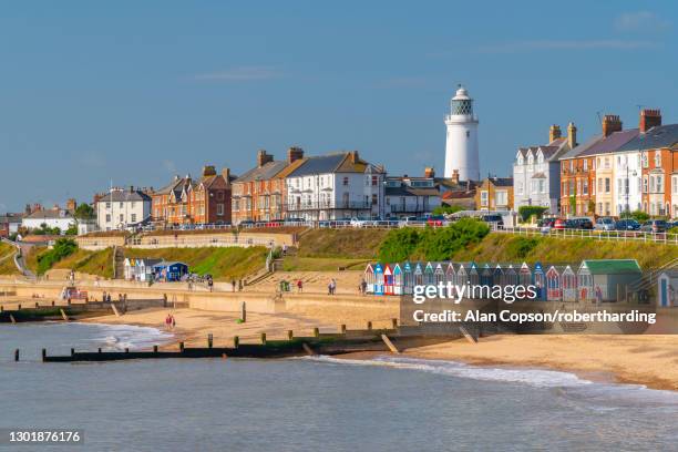 southwold lighthouse, southwold, suffolk, england, united kingdom, europe - southwold stock pictures, royalty-free photos & images