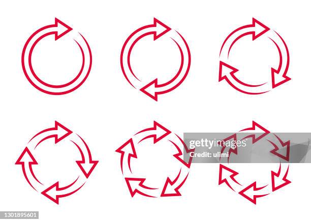 arrows - 4 step cycle stock illustrations