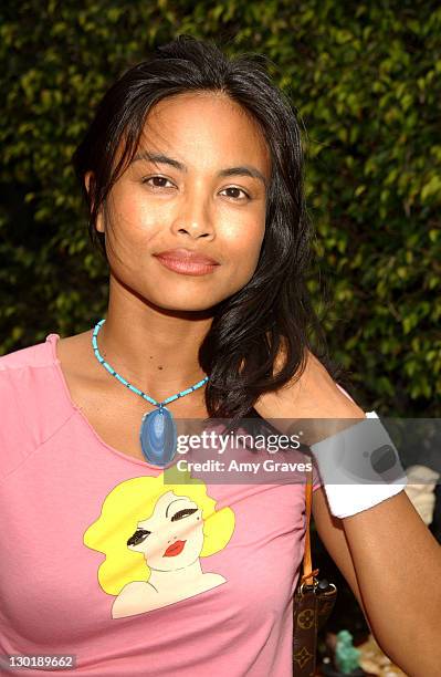 Joanna Bacalso with Energymuse necklace during The Ultimate Crib - Day Two at Viceroy Hotel in Santa Monica, California, United States.