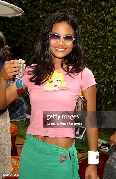 Joanna Bacalso with Energymuse necklace during The Ultimate Crib - Day Two at Viceroy Hotel in Santa Monica, California, United States.