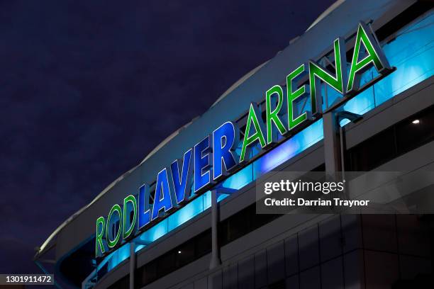 General view outside Rod Laver Arena during day six of the 2021 Australian Open at Melbourne Park on February 13, 2021 in Melbourne, Australia.