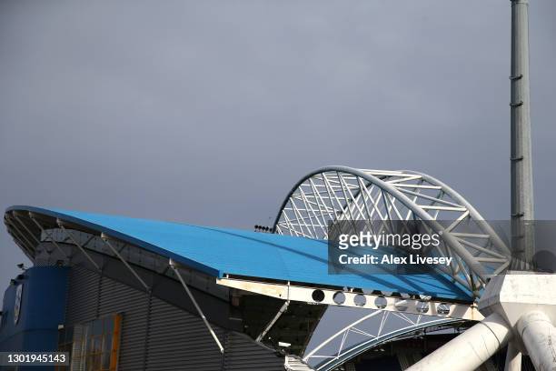 General view outside the stadium prior to the Sky Bet Championship match between Huddersfield Town and Wycombe Wanderers at John Smith's Stadium on...