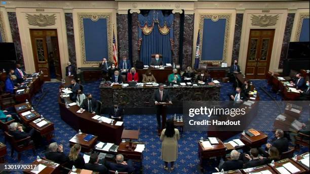 In this screenshot taken from a congress.gov webcast, Bruce Castor Jr., defense lawyer for former President Donald Trump, speaks on the fifth day of...