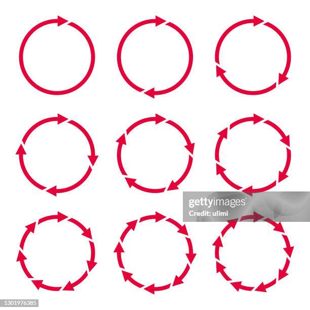 ilustraciones, imágenes clip art, dibujos animados e iconos de stock de flechas - 5 step process cycle