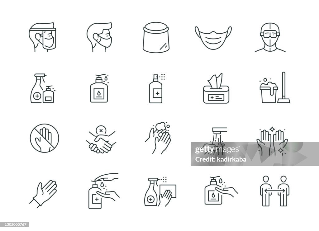 Serie linea sottile per la prevenzione del coronavirus