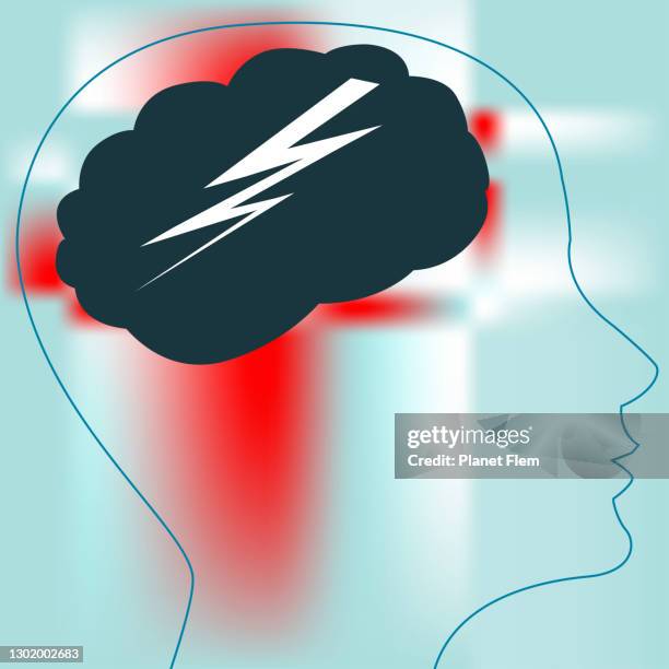 brain damage - mri scan stock illustrations